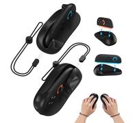 JDDWIN Manette de jeu Joycon 2 Grip, support magnétique avec dragonne, compatible avec Nintendo Switch 2 (2025), mini souris portable pour accessoires de jeu Drag x Drive (noir)