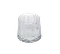 JDEFARF Verres à Vin à Rouler de 170 ML, Verres à Vin Nervurés sans Pied, Verres Cannelés, Verres à Vin Courts Cannelés Créatifs, Mini Verre à Vin Rotatif pour Mariage, Noël,(Grain Vertical)