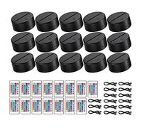 Jdeijfev 15 Ensembles 3D Veilleuse LED Base de Lampe 16 Couleurs LED Affichage Base avec TéLéCommande USB LumièRe Base pour Acrylique