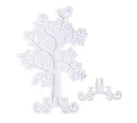 Jdeijfev Jewelry Tree Organizer Resin Molds for Resin Casting Ring Holder Silicone Molds for Necklace Earring Display Stand Mold