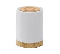 Jdeijfev Lampe de Chevet LED Tactile à Intensité Variable avec 7 Couleurs et 4 Modes Veilleuse à Grain de Bois Lampe de Table Rechargeable USB