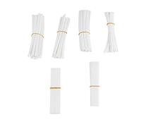 Jdeijfev Lot de 100 gaines thermorétractables - Couleur : blanc