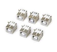 Jdeijfev Lot de 6 connecteurs USB de rechange type B coudés