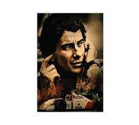 Jdekaec Impression sur toile Ayrton Senna Da Silva - Décoration de chambre à coucher - Paysage sportif - Décoration de bureau - Cadeau - Sans cadre - 30 x 45 cm