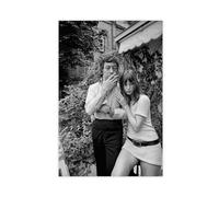 Jdekaec Jane Birkin et Serge Gainsbourg 7 - Impression sur toile - Décoration murale pour salon, chambre à coucher - Style sans cadre - 40 x 60 cm