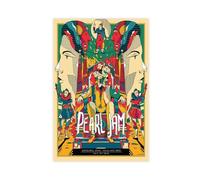 Jdekaec Pearl Jam 2018 Tour Vintage Art Toile Poster Décoration Chambre à coucher Paysage Sport Bureau Chambre Cadeau Sans Cadre 30 x 45 cm