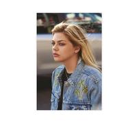 Jdekaec Poster sur toile Singer Louane Emera 3 - Décoration de chambre à coucher - Paysage sportif - Décoration de bureau - Cadeau sans cadre - 40 x 60 cm