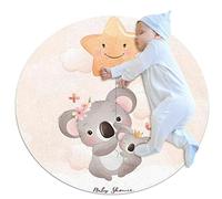 JDEZ Tapis Koala Mignon Tapis Rond pour Chambre à Coucher Salon Salle de Jeux buanderie 100x100cm