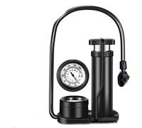 JDF Pompe à Pied, Mini Pompe à PéDale éLectrique Portable pour Voiture, Gonfleur Domestique avec ManomèTre pour Pneus De VéLo Et De Moto, Pompe à Double Valve