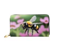 JDFHGNU A Little Bee Pattern Portefeuille pour femme, portefeuille long avec porte-cartes de crédit, porte-monnaie de voyage, noir, taille unique, Noir , Taille unique