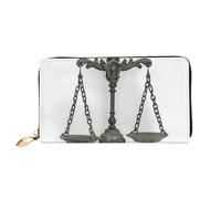 JDFHGNU Ancient Balance Pattern Portefeuille pour femme Portefeuille à longue pochette Porte-cartes de crédit Porte-monnaie de voyage Noir Taille unique, Noir , Taille unique