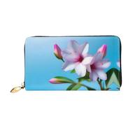 JDFHGNU Bourgeon motif rhododendron bourgeonnant, portefeuille pour femme, longue pochette, porte-cartes de crédit, porte-monnaie de voyage, noir, taille unique, Noir , Taille unique