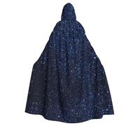JDFHGNU Cape à capuche unisexe pour adulte, cape de sorcière, Halloween, fête de Noël, motifs étoiles cosmiques