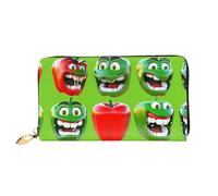 JDFHGNU Chili Pepper Emoji Motif Emoji Portefeuille Femme Long Pochette Portefeuille Porte-cartes de crédit Porte-monnaie Voyage Porte-monnaie Noir Taille unique