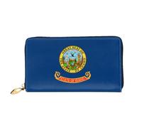 JDFHGNU Idaho State Flag Pattern Women Wallet, Long Clutch Wallet, Credit Card Holder Wallet, Travel Coin Purse Black, One Size, Noir , Taille unique