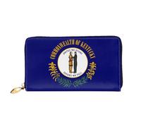JDFHGNU Kentucky State Flag Pattern Women Wallet, Long Clutch Wallet, Credit Card Holder Wallet, Travel Coin Purse Black, One Size, Noir , Taille unique