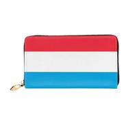JDFHGNU Luxembourg Motif drapeau du Luxembourg Portefeuille pour femme Portefeuille long Pochette Portefeuille Porte-cartes de crédit Porte-monnaie de voyage Noir Taille unique, Noir , Taille unique