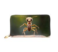 JDFHGNU Motif de danse fourmi, portefeuille pour femme, portefeuille à longue pochette, porte-cartes de crédit, porte-monnaie de voyage, noir, taille unique, Noir , Taille unique