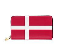 JDFHGNU Motif drapeau danois, portefeuille pour femme, longue pochette, porte-cartes de crédit, porte-monnaie de voyage, noir, taille unique, Noir , Taille unique