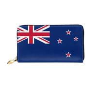 JDFHGNU Motif drapeau de la Nouvelle-Zélande, portefeuille pour femme, longue pochette, porte-monnaie de voyage, noir, taille unique, Noir , Taille unique