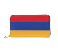 JDFHGNU Motif drapeau de l'Arménie - Portefeuille pour femme - Longue pochette - Porte-monnaie de voyage - Noir - Taille unique, Noir , Taille unique