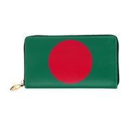JDFHGNU Motif drapeau du Bangladesh, portefeuille pour femme, portefeuille à longue pochette, porte-cartes de crédit, porte-monnaie de voyage, noir, taille unique, Noir , Taille unique