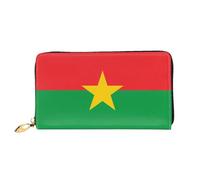 JDFHGNU Motif drapeau du Burkina Faso - Portefeuille pour femme - Longue pochette - Porte-cartes de crédit - Porte-monnaie de voyage - Noir - Taille unique, Noir , Taille unique