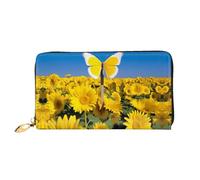 JDFHGNU Motif papillon sur la croix, portefeuille pour femme, portefeuille à longue pochette, porte-cartes de crédit, porte-monnaie de voyage, noir, taille unique, Noir , Taille unique