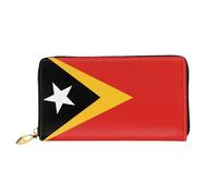 JDFHGNU Motif République démocratique du Timor-Leste - Portefeuille pour femme - Longue pochette - Porte-monnaie de voyage - Noir - Taille unique, Noir , Taille unique