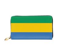 JDFHGNU Portefeuille pour femme avec motif drapeau gabonais, porte-monnaie de voyage, noir, taille unique, Noir , Taille unique