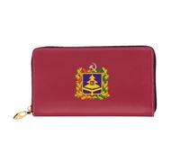 JDFHGNU Portefeuille pour femme, motif drapeau de Bryansk, portefeuille à longue pochette, porte-cartes de crédit, porte-monnaie de voyage, noir, taille unique, Noir , Taille unique