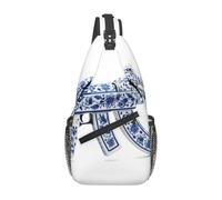 JDFHGNU Sac à bandoulière pour homme, sac à dos de randonnée, course à pied, sac de poitrine pour homme, sac à bandoulière. Motif pistolet en céramique