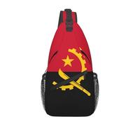 JDFHGNU Sac à bandoulière pour homme, sac à dos de randonnée, course à pied, sac poitrine pour homme, sac à bandoulière. Motif drapeau de l'Angola