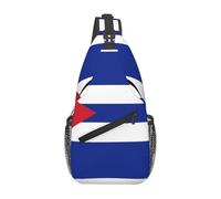 JDFHGNU Sac à bandoulière pour homme, sac à dos de randonnée, course à pied, sac poitrine pour homme, sac à bandoulière. Motif drapeau cubain