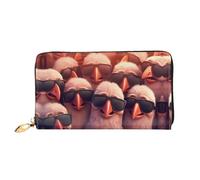 JDFHGNU Tête d'oiseau avec motif de lunettes de soleil, portefeuille pour femme, portefeuille à longue pochette, porte-cartes de crédit, porte-monnaie de voyage, noir, taille unique, Noir , Taille