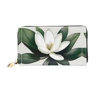 JDFHGNU Un motif de plante de magnolia, portefeuille pour femme, portefeuille à longue pochette, porte-cartes de crédit, porte-monnaie de voyage, noir, taille unique, Noir , Taille unique