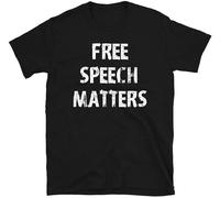 JDGAALML Free Speech Matters Pro 1st Amendment Anti Censorship Adult T-Shirt Black Manches Courtes(Small)