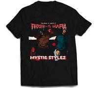 JDGAALML Men T Shirt Vintage Style Three 6 Mafia Mystic STYLEZ Rap T-Shirt Tshirt Color Manches Courtes(X-Large)