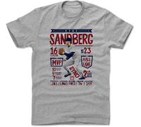 JDGAALML Ryne Sandberg Shirt - Ryne Sandberg Stats Manches Courtes(Medium)