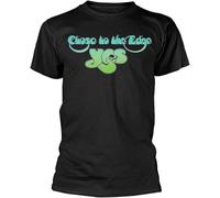 JDGAALML Yes 'Close to The Edge' T Shirt Black Manches Courtes(X-Large)