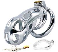 JDGPLM Cage de chasteté en acier inoxydable for hommes, longue cage à pénis en métal, cage à pénis, ceinture de chasteté for hommes, cage de chasteté, bondage masculin SM, jouet sexuel, chasteté for h