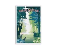 Jdheeh Poster vintage AFFICHE MARAIS POITEVIN sur toile pour décoration murale 20 x 30 cm
