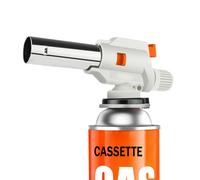 JDHON Chalumeau de Cuisine, Torches de Cuisine, Brûleur de Cuisine avec Verrouillage de Sécurité pour la Maison, la Crème Brûlée, les Pâtisseries, le Camping (Butane non Inclus) (B-Blanc)