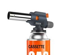 JDHON Chalumeau de Cuisine, Torches de Cuisine, Brûleur de Cuisine avec Verrouillage de Sécurité pour la Maison, la Crème Brûlée, les Pâtisseries, le Camping (Butane non Inclus) (A-Gris)