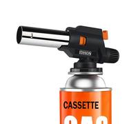 JDHON Chalumeau de Cuisine, Torches de Cuisine, Brûleur de Cuisine avec Verrouillage de Sécurité pour la Maison, la Crème Brûlée, les Pâtisseries, le Camping (Butane non Inclus) (C-Noir)