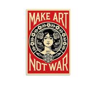 JDHUOXIAO Make Art Not War Poster mural esthétique pour salon, chambre à coucher, 50 x 75 cm, style sans cadre