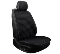 JDIAOAPG Housses de Siège de Voiture pour Tesla Model Y 2019-2024, Housse Siege Voiture en Lin Respirant Avant et Arrière Housse de Siège Voiture Housses Siège,A Black