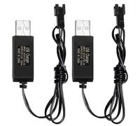 JDIEOQA 2 X Câble De Charge Batterie USB Chargeur Ni-CD Batteries Ni-MH Pack SM-2P Plug Adaptateur 4.8V 250mA Sortie Jouets Voiture