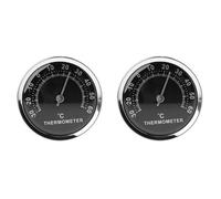 JDIEOQA Lot de 2 mini thermomètres de voiture robustes et durables - 58 mm - Jauge de température analogique mécanique avec autocollant