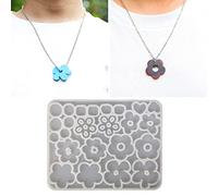 JDIEOQA Moule en Silicone avec Pendentif en Forme de Fleur en résine époxy, Porte-clés, Bijoux pour Bagages, Sacs, Accessoires de Collier